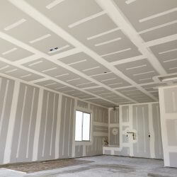 Construction building industry new home construction interior drywall tape and finish details